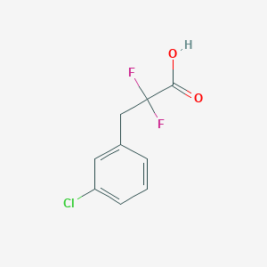 molecular formula C9H7ClF2O2 B12316940 3-(3-Chlorophenyl)-2,2-difluoropropanoic acid 