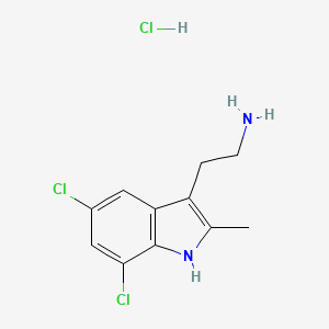 2-(5,7-Dichloro-2-methyl-1H-indol-3-YL)ethanamine hydrochloride