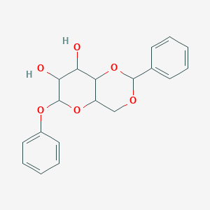 molecular formula C19H20O6 B12316970 6-Phenoxy-2-phenyl-4,4a,6,7,8,8a-hexahydropyrano[3,2-d][1,3]dioxine-7,8-diol 