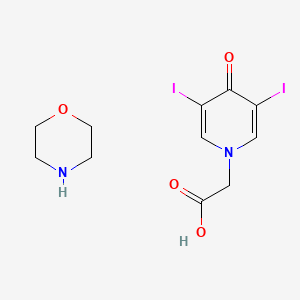 molecular formula C11H14I2N2O4 B1231699 Diodonmorpholide CAS No. 3737-08-4