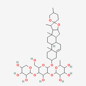 2-[4-Hydroxy-6-(hydroxymethyl)-2-(5',7,9,13-tetramethylspiro[5-oxapentacyclo[10.8.0.02,9.04,8.013,18]icos-18-ene-6,2'-oxane]-16-yl)oxy-5-(3,4,5-trihydroxyoxan-2-yl)oxyoxan-3-yl]oxy-6-methyloxane-3,4,5-triol