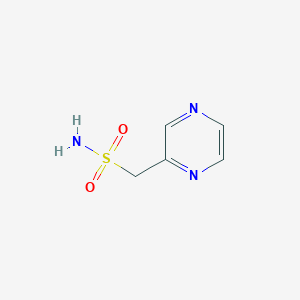 molecular formula C5H7N3O2S B12317023 2-Pyrazinemethanesulfonamide 