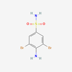 molecular formula C6H6Br2N2O2S B1231704 4-Amino-3,5-dibromobenzenesulfonamide CAS No. 39150-45-3