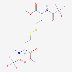 molecular formula C14H18F6N2O6S2 B12317040 N,N'-Bis(trifluoroacetyl)-L-homocystine Dimethyl Ester CAS No. 88487-26-7