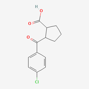 molecular formula C13H13ClO3 B12317057 2-(4-Chlorobenzoyl)cyclopentane-1-carboxylic acid 