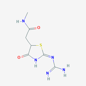 2-[(2E)-2-carbamimidoylimino-4-oxo-1,3-thiazolidin-5-yl]-N-methylacetamide