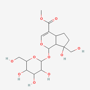 methyl 7-hydroxy-7-(hydroxymethyl)-1-[3,4,5-trihydroxy-6-(hydroxymethyl)oxan-2-yl]oxy-4a,5,6,7a-tetrahydro-1H-cyclopenta[c]pyran-4-carboxylate