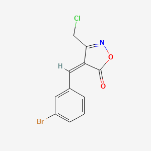 molecular formula C11H7BrClNO2 B12317117 4-(3-Bromobenzylidene)-3-(chloromethyl)isoxazol-5(4H)-one 