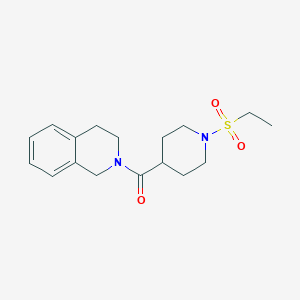 molecular formula C17H24N2O3S B1231713 3,4-dihydro-1H-isoquinolin-2-yl-(1-ethylsulfonyl-4-piperidinyl)methanone 