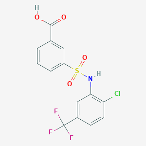 3-{[2-Chloro-5-(trifluoromethyl)phenyl]sulfamoyl}benzoic acid