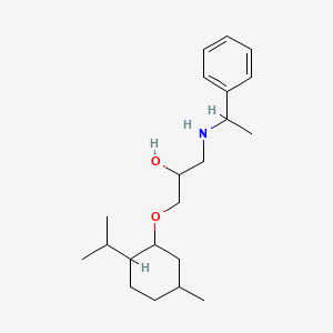 molecular formula C21H35NO2 B1231716 1-(5-甲基-2-丙-2-基环己基)氧基-3-(1-苯乙氨基)-2-丙醇 