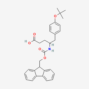 4-(9H-fluoren-9-ylmethoxycarbonylamino)-5-[4-[(2-methylpropan-2-yl)oxy]phenyl]pentanoic acid