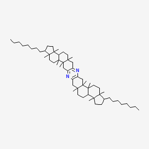 molecular formula C60H100N2 B12317170 5,6,9,13,17,23,24,27,31,35-Decamethyl-10,28-dioctyl-2,20-diazanonacyclo[19.15.0.03,19.05,17.06,14.09,13.023,35.024,32.027,31]hexatriaconta-1(21),2,19-triene 