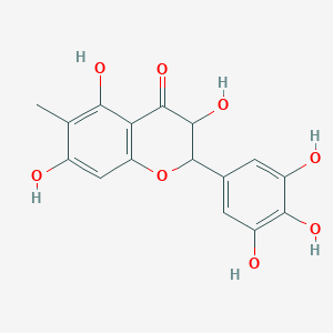 molecular formula C16H14O8 B12317175 3,5,7-Trihydroxy-6-methyl-2-(3,4,5-trihydroxyphenyl)-2,3-dihydrochromen-4-one 