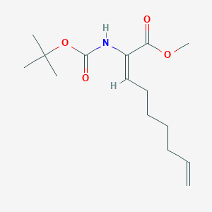 molecular formula C15H25NO4 B12317205 Methyl2-((tert-Butoxycarbonyl)amino)nona-2,8-dienoate 