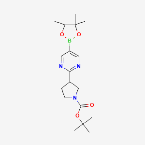 Tert-butyl 3-[5-(tetramethyl-1,3,2-dioxaborolan-2-yl)pyrimidin-2-yl]pyrrolidine-1-carboxylate