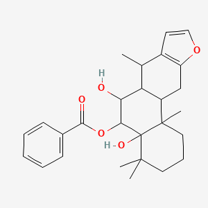 (4a,6-dihydroxy-4,4,7,11b-tetramethyl-2,3,5,6,6a,7,11,11a-octahydro-1H-naphtho[2,1-f][1]benzofuran-5-yl) benzoate