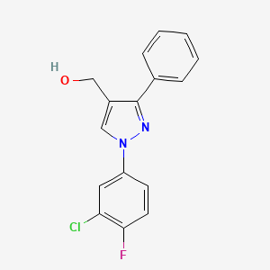 (1-(3-Chloro-4-fluorophenyl)-3-phenyl-1H-pyrazol-4-YL)methanol