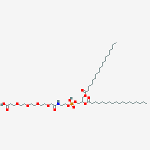 molecular formula C52H100NO15P B12317227 1-{[2-({[(2R)-2,3-bis(octadecanoyloxy)propoxy](hydroxy)phosphoryl}oxy)ethyl]carbamoyl}-2,5,8,11-tetraoxatetradecan-14-oic acid 