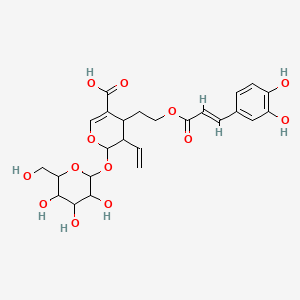 4-[2-[(E)-3-(3,4-dihydroxyphenyl)prop-2-enoyl]oxyethyl]-3-ethenyl-2-[3,4,5-trihydroxy-6-(hydroxymethyl)oxan-2-yl]oxy-3,4-dihydro-2H-pyran-5-carboxylic acid