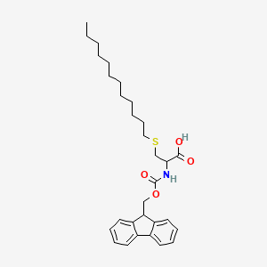 molecular formula C30H41NO4S B12317236 3-dodecylsulfanyl-2-(9H-fluoren-9-ylmethoxycarbonylamino)propanoic acid 