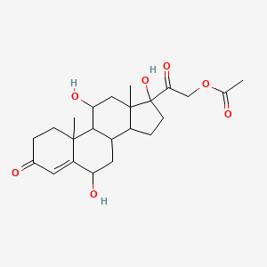 molecular formula C23H32O7 B12317248 6b,17-Dihydroxy-corticosterone 21-acetate 