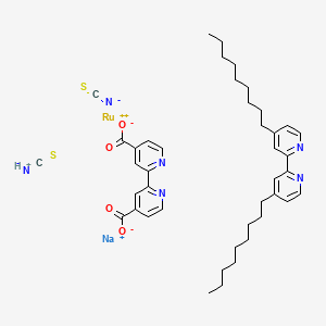 Ruthenate(2-),[[2,2'-bipyridine]-4,4'-dicarboxylato(2-)-kN1,kN1'](4,4'-dinonyl-2,2'-bipyridine-kN1,kN1')bis(thiocyanato-kN)-, hydrogen sodium, (OC-6-32)-