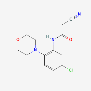 molecular formula C13H14ClN3O2 B12317307 N-[5-chloro-2-(morpholin-4-yl)phenyl]-2-cyanoacetamide CAS No. 568553-34-4