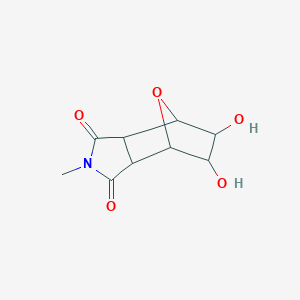 molecular formula C9H11NO5 B12317353 4,7-Epoxy-1H-isoindole-1,3(2H)-dione, hexahydro-5,6-dihydroxy-2-methyl-, (3aR,4R,5S,6R,7S,7aS)-rel-(9CI) 