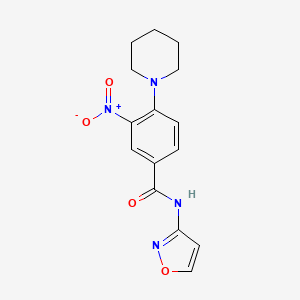 N-(3-isoxazolyl)-3-nitro-4-(1-piperidinyl)benzamide