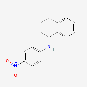 molecular formula C16H16N2O2 B1231738 N-(4-nitrophenyl)-1,2,3,4-tetrahydronaphthalen-1-amine 
