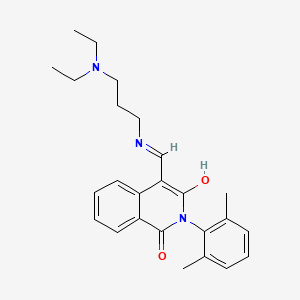 4-[[3-(Diethylamino)propylamino]methylidene]-2-(2,6-dimethylphenyl)isoquinoline-1,3-dione