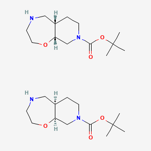 tert-butyl (5aS,9aR)-3,4,5,5a,6,7,9,9a-octahydro-2H-pyrido[4,3-f][1,4]oxazepine-8-carboxylate;tert-butyl (5aR,9aS)-3,4,5,5a,6,7,9,9a-octahydro-2H-pyrido[4,3-f][1,4]oxazepine-8-carboxylate