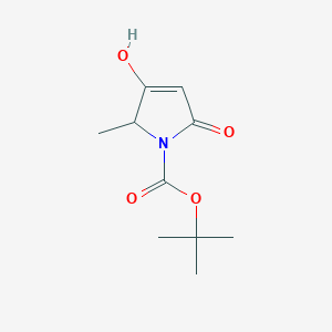 molecular formula C10H15NO4 B12317401 tert-Butyl 3-hydroxy-2-methyl-5-oxo-2,5-dihydro-1H-pyrrole-1-carboxylate 