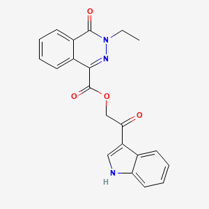 3-ethyl-4-oxo-1-phthalazinecarboxylic acid [2-(1H-indol-3-yl)-2-oxoethyl] ester