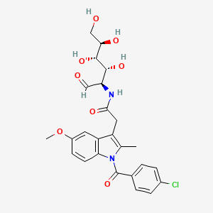 molecular formula C25H27ClN2O8 B1231743 Glucametacin CAS No. 52443-21-7