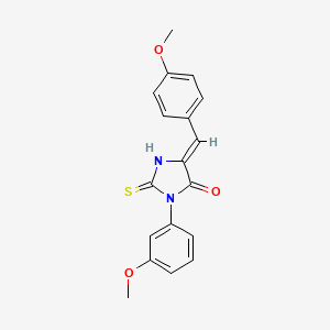 (5Z)-5-(4-methoxybenzylidene)-3-(3-methoxyphenyl)-2-thioxoimidazolidin-4-one