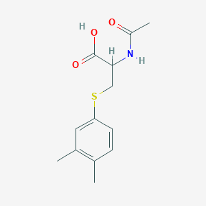 molecular formula C13H17NO3S B12317436 2-Acetamido-3-(3,4-dimethylphenyl)sulfanylpropanoic acid 