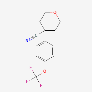 4-(4-(Trifluoromethoxy)phenyl)tetrahydro-2H-pyran-4-carbonitrile