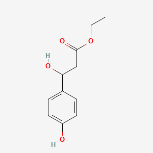 molecular formula C11H14O4 B12317457 Ethyl 3-hydroxy-3-(4-hydroxyphenyl)propanoate 