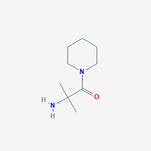 molecular formula C9H18N2O B12317482 2-Amino-2-methyl-1-(piperidin-1-yl)propan-1-one 