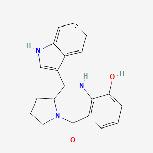 4-hydroxy-6-(1H-indol-3-yl)-5,6,6a,7,8,9-hexahydropyrrolo[2,1-c][1,4]benzodiazepin-11-one