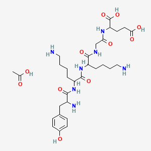 molecular formula C30H49N7O11 B12317523 H-Tyr-Lys-Lys-Gly-Glu-OH 