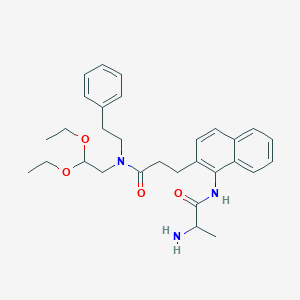 2-amino-N-[2-[3-[2,2-diethoxyethyl(2-phenylethyl)amino]-3-oxopropyl]naphthalen-1-yl]propanamide