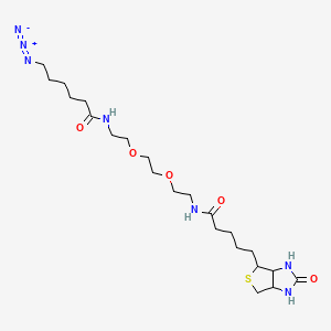 molecular formula C22H39N7O5S B12317535 6-azido-N-[2-[2-[2-[5-(2-oxo-1,3,3a,4,6,6a-hexahydrothieno[3,4-d]imidazol-4-yl)pentanoylamino]ethoxy]ethoxy]ethyl]hexanamide 