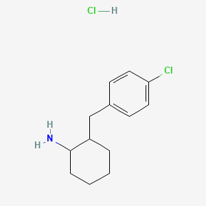 2-[(4-Chlorophenyl)methyl]cyclohexan-1-amine hydrochloride