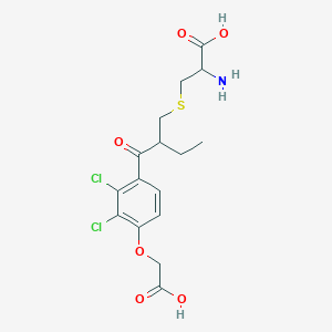 molecular formula C16H19Cl2NO6S B12317567 2-Amino-3-[2-[4-(carboxymethoxy)-2,3-dichlorobenzoyl]butylsulfanyl]propanoic acid 