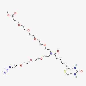 Methyl 3-[2-[2-[2-[2-[2-[2-[2-(2-azidoethoxy)ethoxy]ethoxy]ethyl-[5-(2-oxo-1,3,3a,4,6,6a-hexahydrothieno[3,4-d]imidazol-4-yl)pentanoyl]amino]ethoxy]ethoxy]ethoxy]ethoxy]propanoate