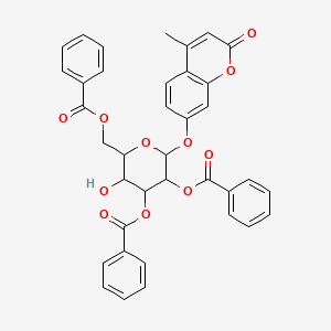 molecular formula C37H30O11 B12317607 4-Methylumbelliferyl 2,3,6-Tri-O-benzoyl--D-galactopyranoside 