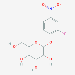 2-(2-Fluoro-4-nitrophenoxy)-6-(hydroxymethyl)oxane-3,4,5-triol